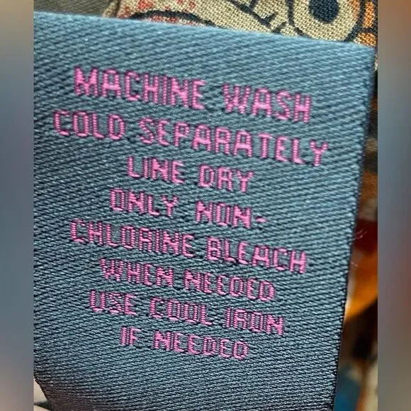 Fire Los Angeles Full Front Zip 100% Cotton Dress. Size Medium - Picture 10 of 11